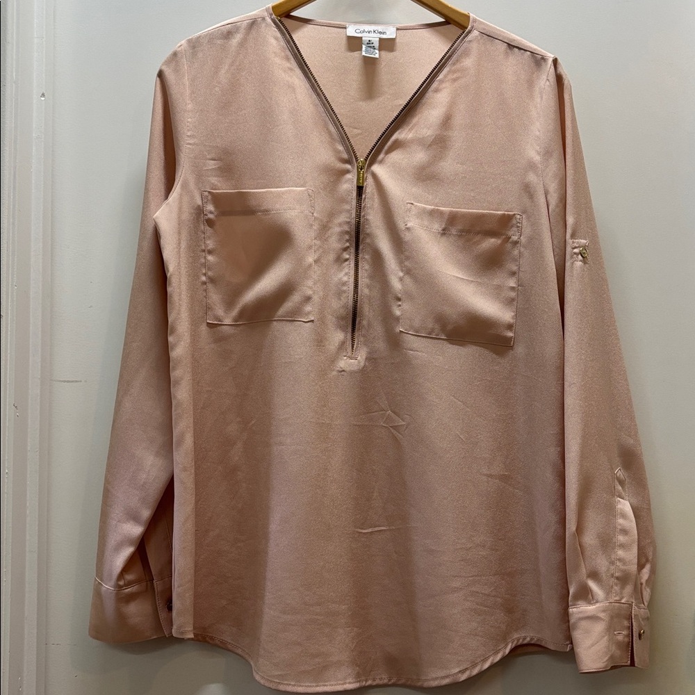 Calvin Klein Light Pink V-Neck Top